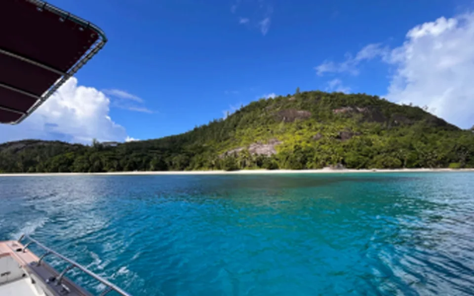 Small islands and turquoise water near Mahé